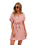 Dot Vintage High Waist Mini Casual