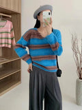 Gradual Round-Neck Pullover Girl Autumn And Winter New French Retro Lazy Loose Soft Waxy Sweater-Outfit