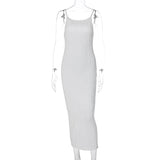 Summer New Fashion Three-Dimensional Line Sexy Condole Belt Slim Dress-Outfit