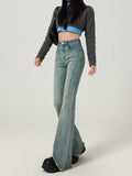 Fongt 2024 New Korean Version Of Horseshoe Pants Slim Show Thin Horn Pants-Outfit