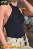 Woman Black Bodysuit Backless Bodysuits Summer Solid Overalls 2023 Hater Top Streetwear Bodycon Sexy Sleeveless