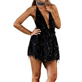 Fongt New Sexy Deliang Liang V-Neck Evening Dress Suspension