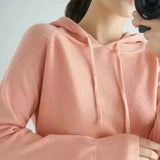 Candy Colors Hooded Sweaters Women's Casual Loose Green Solid Knitted Jumper Oversized Bottoming Pullover Blue Knitwear