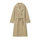 Fongt Feng 2025 New Fashion Temperament Female Assembly Belt Long Wind Coat 8372277