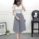 Fongt Yarn Skirt Women's Summer Long A Skirt High Waist 100 Folding Skirt 2025 Thin Soft Hanging Yarn Skirt