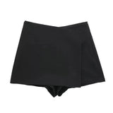 Solid High Waist Skort-Outfit