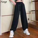 Korean Style Sweatpants Joggers Women Harajuku High Waist Harem Pants Jogging Casual Loose Trousers Ulzzang