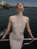 High-End Performance Dress High-End Feeling Luxurious Luxury Heavy Industry Hot Shiny
