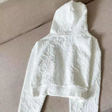 Autumn Hoodies Set Womens Set Jacquard Cardigan Hooded Jacket Short Fashion Loose Shorts Sports 2 Piece Suit Hoodies