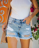Fongt Fashion Trend Ripped Jeans Esui High Waist Thin Denim Shorts Women Hot