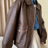 Fongt And Winter New Women's Clothing To Restore The Ancient Money Wind And A And A Jacket Locomotive Jacket Jacket