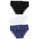 Exotic Apparel Sexy Panties Lace Briefs Women Low-Rise Solid Panty Underwear Sexy Women Lace Breathable Hip-lift