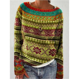 Fongt Sweater Women's Wish Hot Selling Round Collar Color Loose Fashion Knitted Shirt