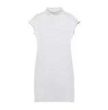 New Stretch Slim Sleeveless Knitted Short Dress 5039644-Outfit