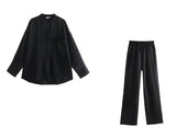Women Simply Solid Green Color Pockets Casual Straight Pants Female Chic Elastic Waist Lace Up Summer Long Trousers