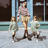 Fongt Spring Long Sleeves Vintage Striped Spoo T-Shirts For Loose T-Shirts