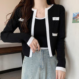 New European Version Of The Small Fragrant Wind Light Cooked Outside Wearing A Shirt Thin Knitted Two-Set Vest