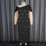 Fongt Spring/Summer Sweet Spicy Wind Bow Tectorial Dress Party Wine Stud Bag Butt Dress