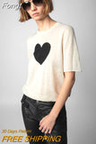 Pattern Knitted T-Shirt Women 2023 Summer Clothing Casual Silk Luxury Designer Tee Shirt Tees Tops Female Fashion