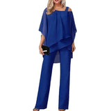 Fongt Sleeve Top Trousers Women Casual Irregular Party Set Elegant Two Sets 2025 Spring And