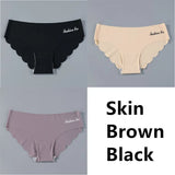 Seamless Underwear Silk Women's Plain Color Panties Lady Invisible Underpants Girls Briefs Smooth Panty Sexy