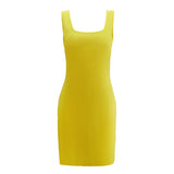 Ladies' Summer Solid Color Vest Dress Casual Dress Independent Station-Outfit