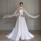 Fongt Certificate Beautiful Engagement Dress Can Wear A Simple Temperament Bow To Waist French Sling Dress