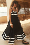Fongt Southeast Asia New Small Flower Wave Sling Skirt High-End Temperament A-Line Dress-88166-Outfit