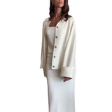 Fongt Autumn New Women's Pure Color Lazy Leisure Long-Term Set