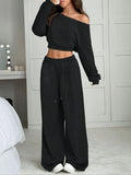 Fongt Women's Clothing 2025 Autumn And Winter New Fashion Tops Fit Casual Trousers Set