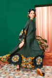 Fongt Summer Printed Seven-Sleeve Collared Dress