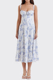Fongt Women's French Elegant Retro Dopamine Wearing Sling Dress