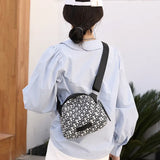 Luxury Letter Printing Backpack Female Anti-theft Fashion Trend Retro Small Backpack Oxford Fabric Women Travel