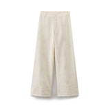 New Spring Embroidery Style Embroidered Loose And High Waist Shows Thin Fashion Pants 4877065-Outfit