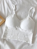 Women Tops Sexy Solid Crop Top Women Tank Tops Sleeveless Slim Camis With Bra Basic Underwear Tops-Outfit