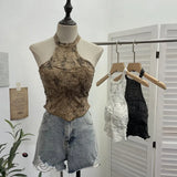 Thai Babes Hanging Neck Slings Slings Tlit Holes Made Old Bare Back Short With Thoracic Tops