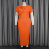 Fongt Women's Dress Party Solid Color Flower Dress Dress