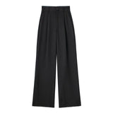 Fongt Spring New Front Folded High-Waisted Trousers 7102528