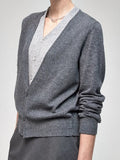 Fongt The Autumn Of 2025, The New Gentle And Comfortable Niche Fake Two Soft Cashmeal Wool Folded Knitted Cardigan Girl