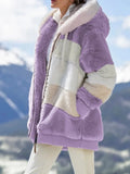 Fongt Hot New Autumn And Winter Loose Plush Multi-Color Hooded Coat Woman