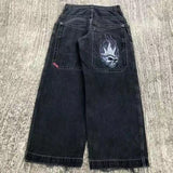 E-Commerce Street Clothing Jeans Y2K Pants Hip-Hop Embroidered Jeans Loose Jeans Harajuku-Outfit