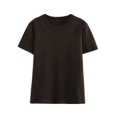 Fongt And White Foundation Shirt T-Shirt 2025 Summer Short-Sleeved Round Collared Women's Top