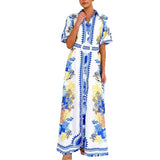 Casual Fashion Print Collar Women's Dress Dress Dress In Summer 2025