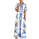 Fongt Casual Fashion Print Collar Women's Dress Dress Dress In Summer 2025