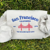 The San Francisco Golden Gate City Khaki Embroidered Sweatshirt-Outfit