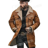 Fongt Autumn And Winter Men's Coat Velvet Jacket Multi-Pocket Zipper Coat