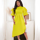 Fongt Women's Clothing 2025 Summer New Stylish Elegant Double Sleeve Banquet Evening Dress Dress