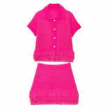 Fongt Women's Dress 2025 Fashion Suit High-Waist Mini Skirt Tuxedar T-Shirt Knitted Dress Comfortable Casual Style