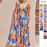 Fongt 2025 Women's Commuting Sleeveless Hot Girl Prints Long Sling