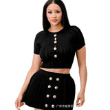 Fongt Knitted Round Women's Summer Thin Short Design Sense Of The New Pure Desire